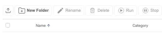 Data action toolbar