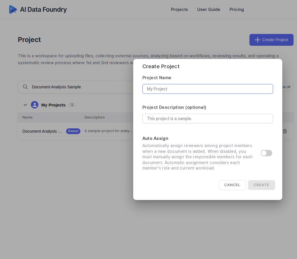 Create Project